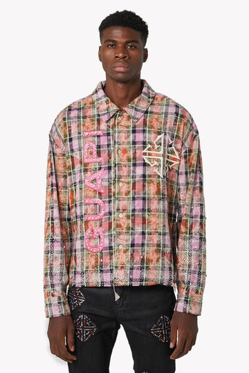 GUAPI : ( Blush-Pink-Rhinestone-Flannel )