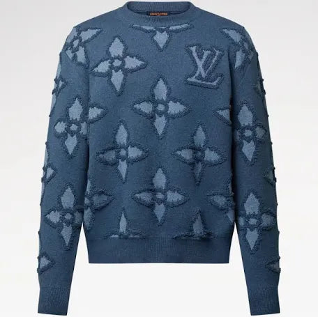 LVT : TEXTURED COTTON CREWNECK INDIGO