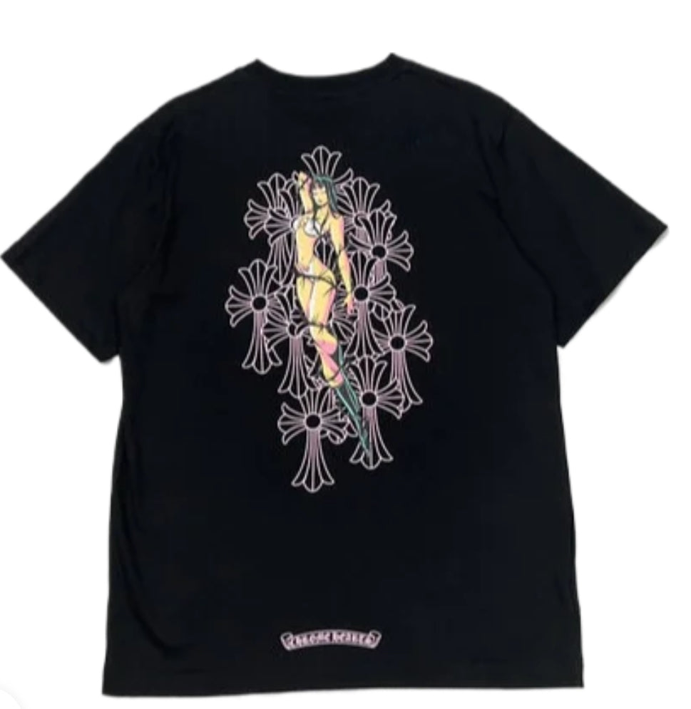 CH: Black Deadly Doll Cemetery Crosses T-Shirt