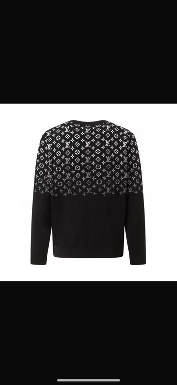 LVT: GRADIENT COTTON CREWNECK BLK/WHITE
