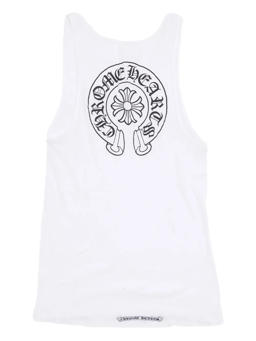 CH: Horseshoe motif ribbed tank top