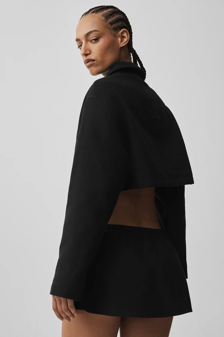 Athletic Wear: Cropped Fan Favorite Full Zip Jacket Black