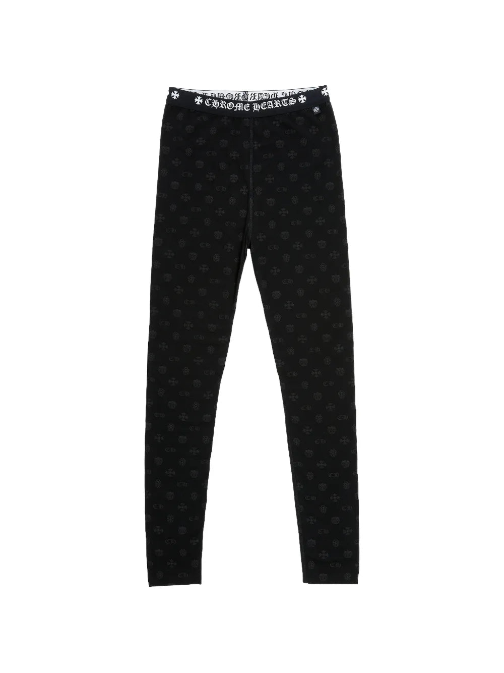 CH: BLACK MULTILOGO PRINT LEGGINGS