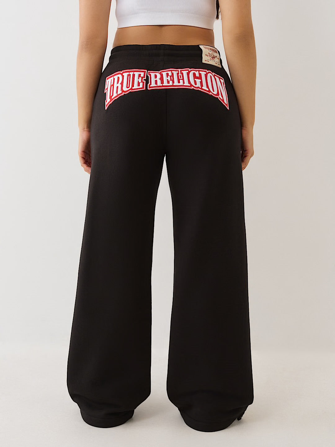 True religion: embroidered cinched sweat pants