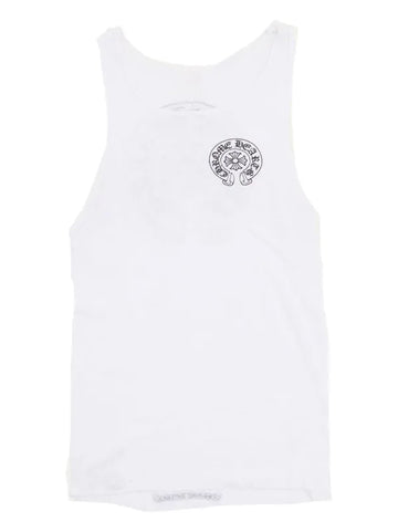 CH: Horseshoe motif ribbed tank top