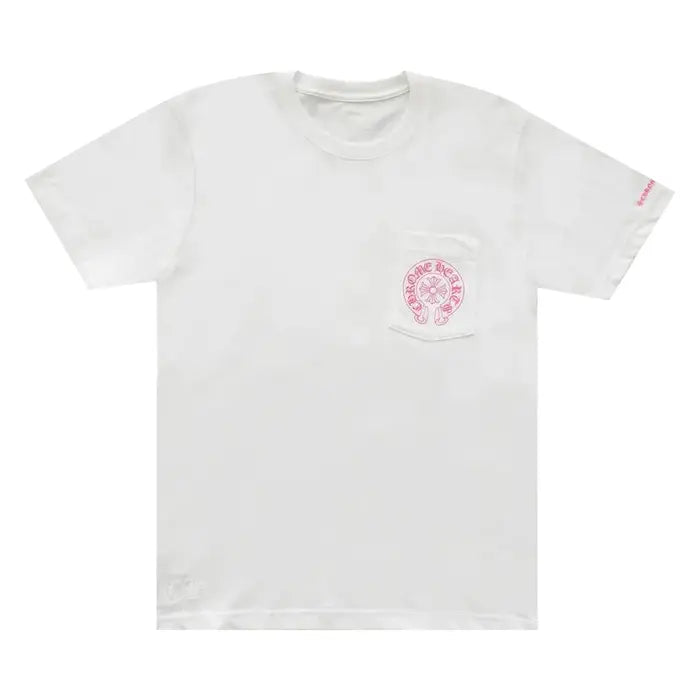 CH: Horseshoe Print T-Shirt White/Pink
