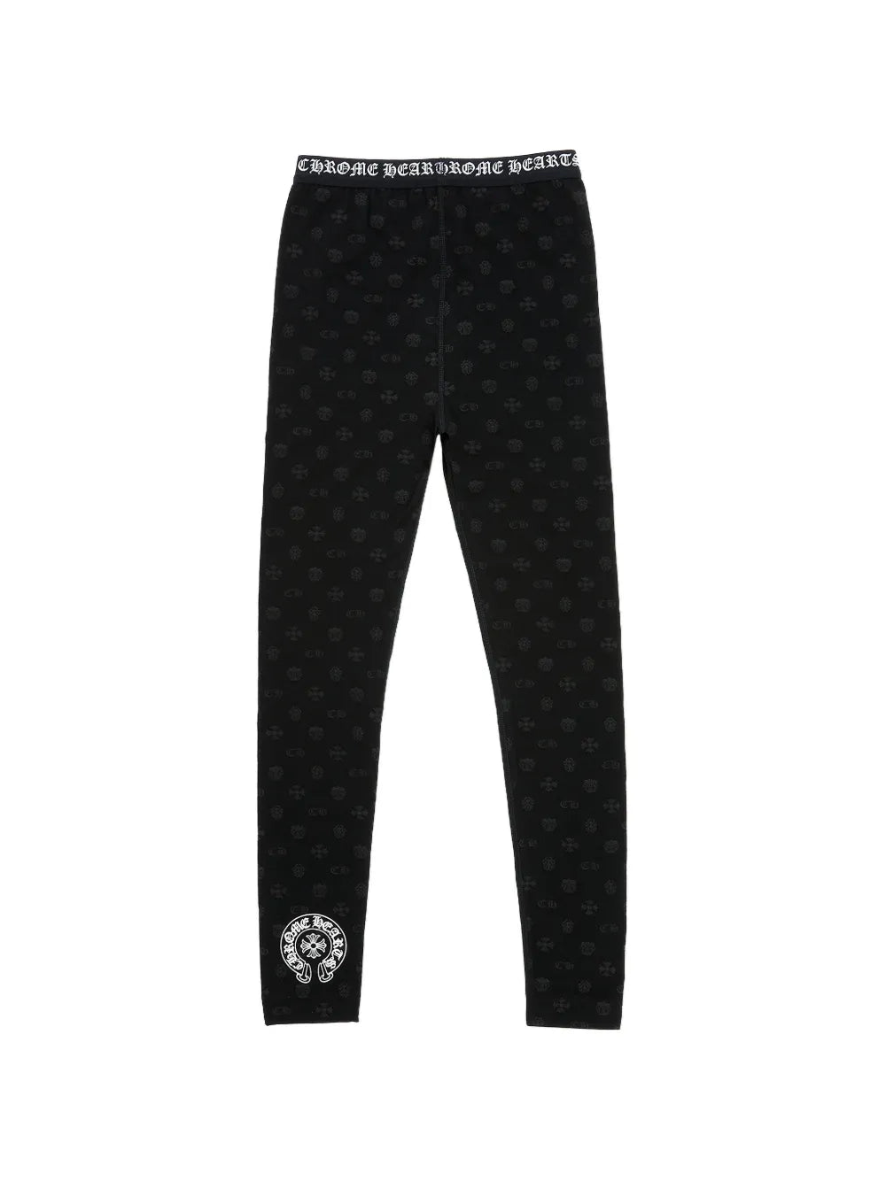 CH: BLACK MULTILOGO PRINT LEGGINGS