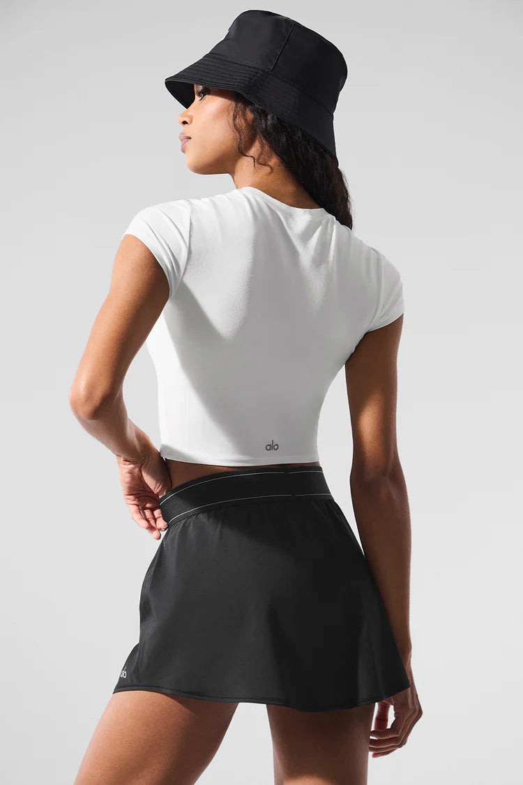 Athletic Wear: Crop Finesse Short Sleeve White