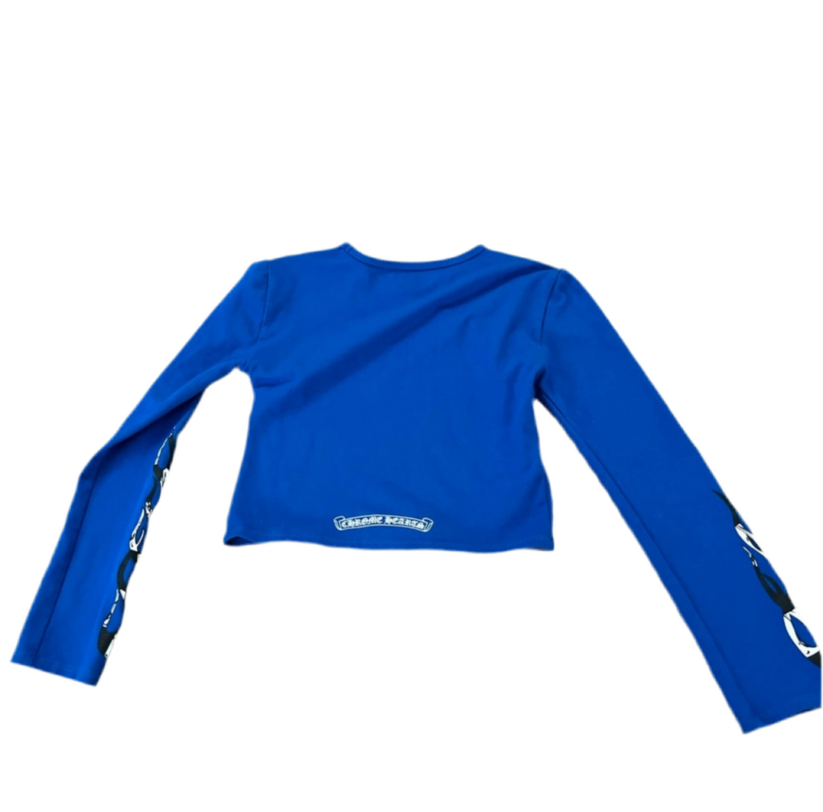 CH: Blue Cropped Long Sleeve Tee