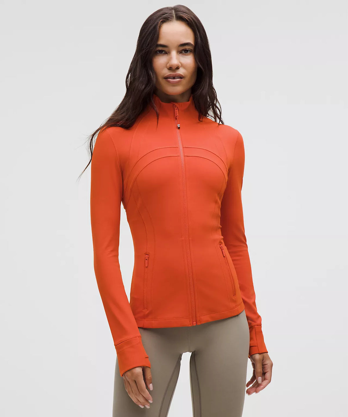 Athletic Wear: FULL ZIP LEGGINGS SET BURT ORANGE