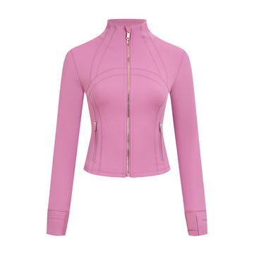 Athletic Wear: Lavender Lux Gold Zipper Cropped Short Set