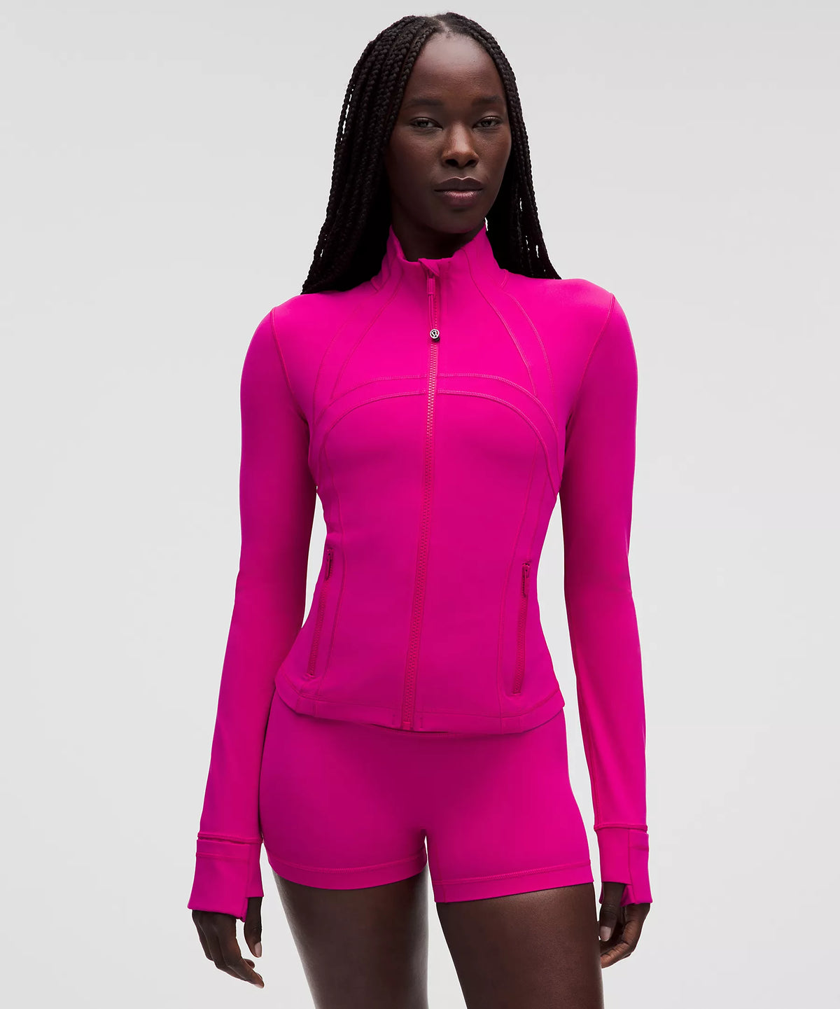 Athletic Wear: Hot Pink Cropped 4 in Short Set