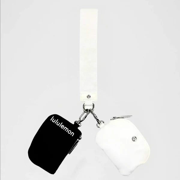 Athletic Wear: BLACK/WHITE DUAL POUCH