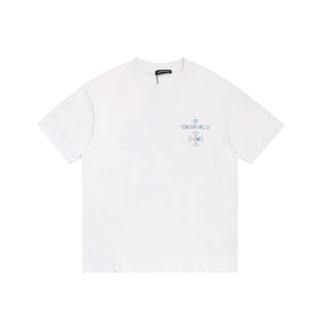 CH: WHITE RHINESTONE APPLIQUÉ HORSESHOE GRAPHIC TEE
