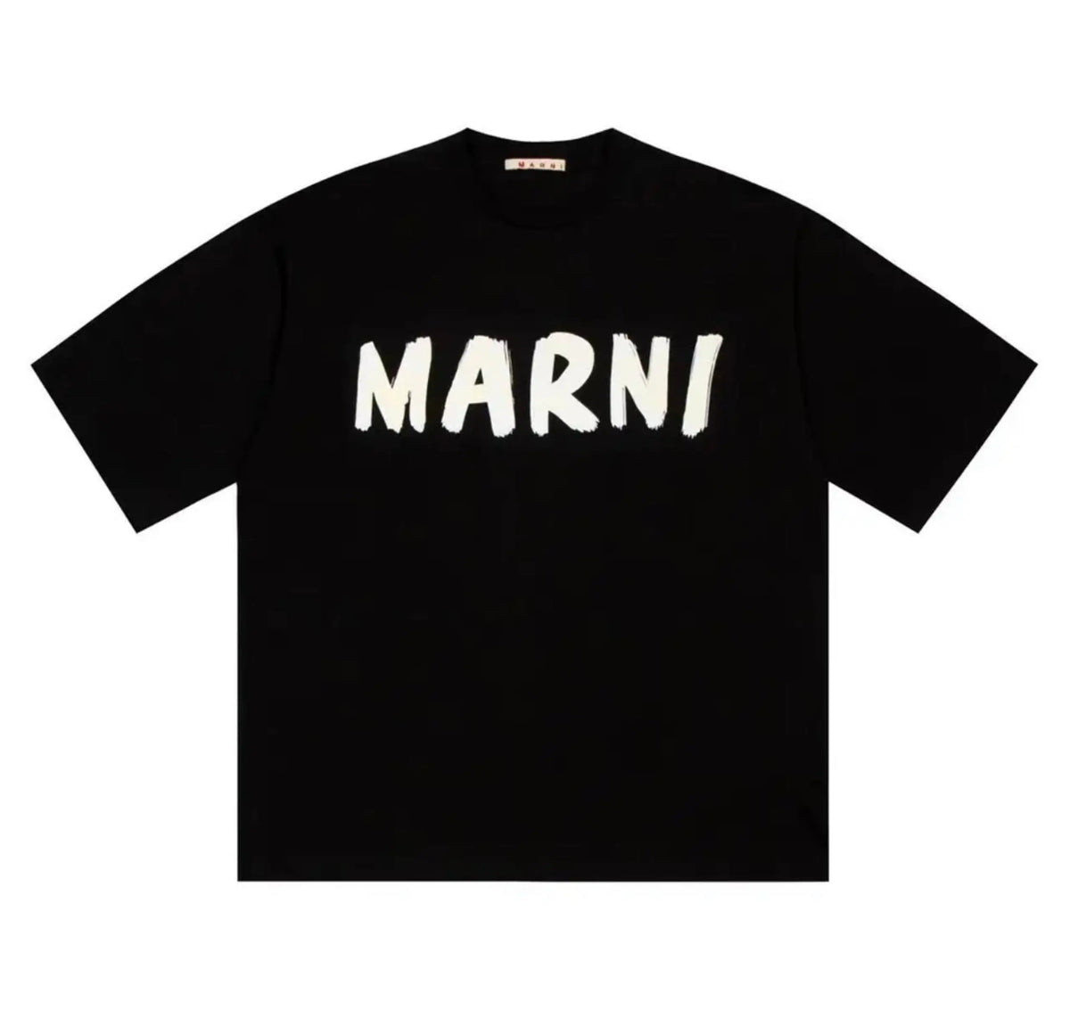 MARNI: BLACK/OFF WHITE LOGO T-SHIRT