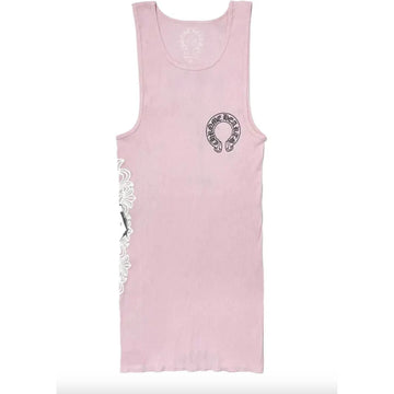 CH: Deadly Doll Rib Art Basel Floral Pink Tank Top Dress