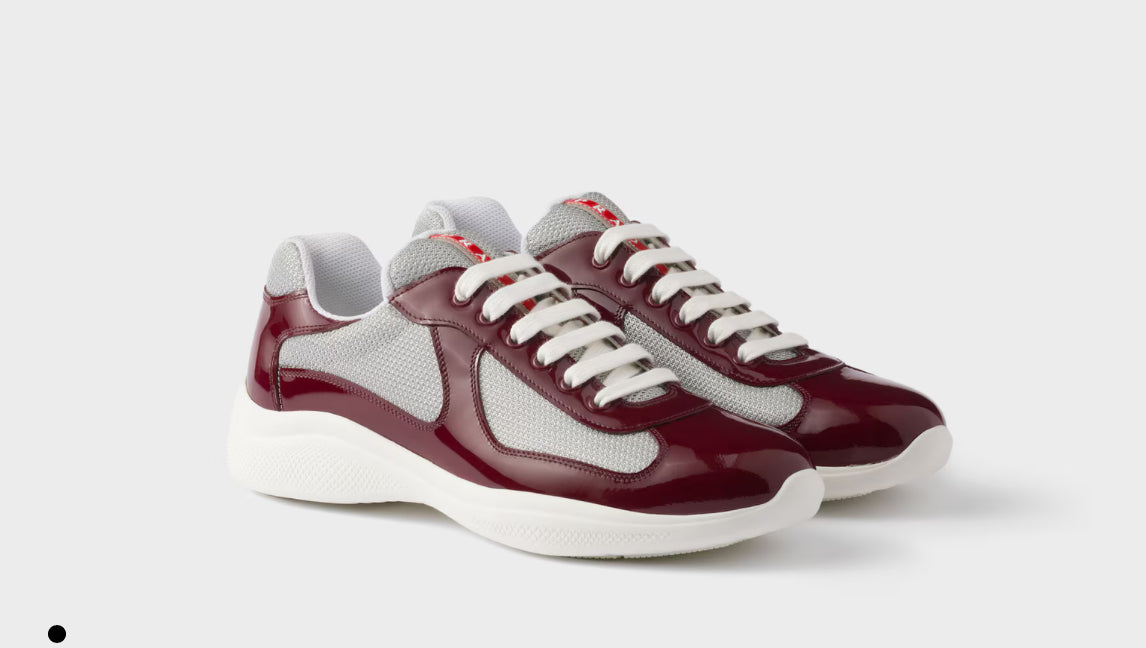 PD America's Cup Sneakers: Burgundy-Silver