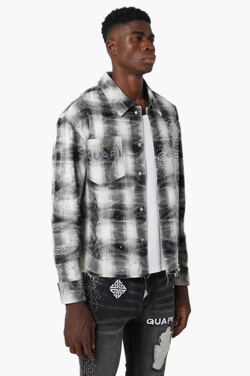 GUAPI : ( Cloud-Grey-Cross-Flannel )