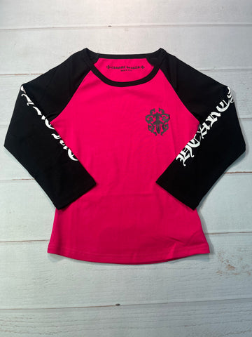 CH: Dark Pink/Black Dagger Baseball Longsleeve Tee