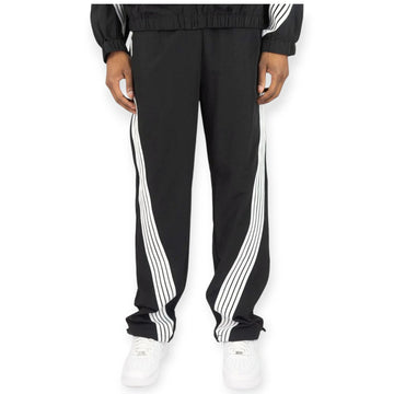 REBEL MINDS: Black Nylon Track Pants