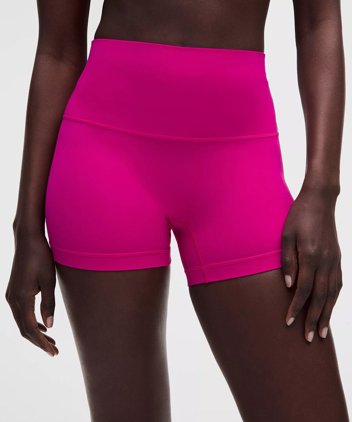 Athletic Wear: Hot Pink Cropped 4 in Short Set