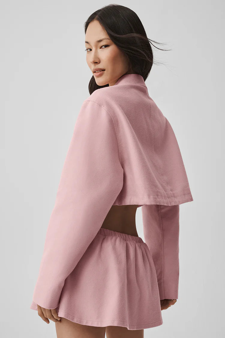 Athletic Wear: Cropped Fan Favorite Full Zip Jacket Vintage Pink