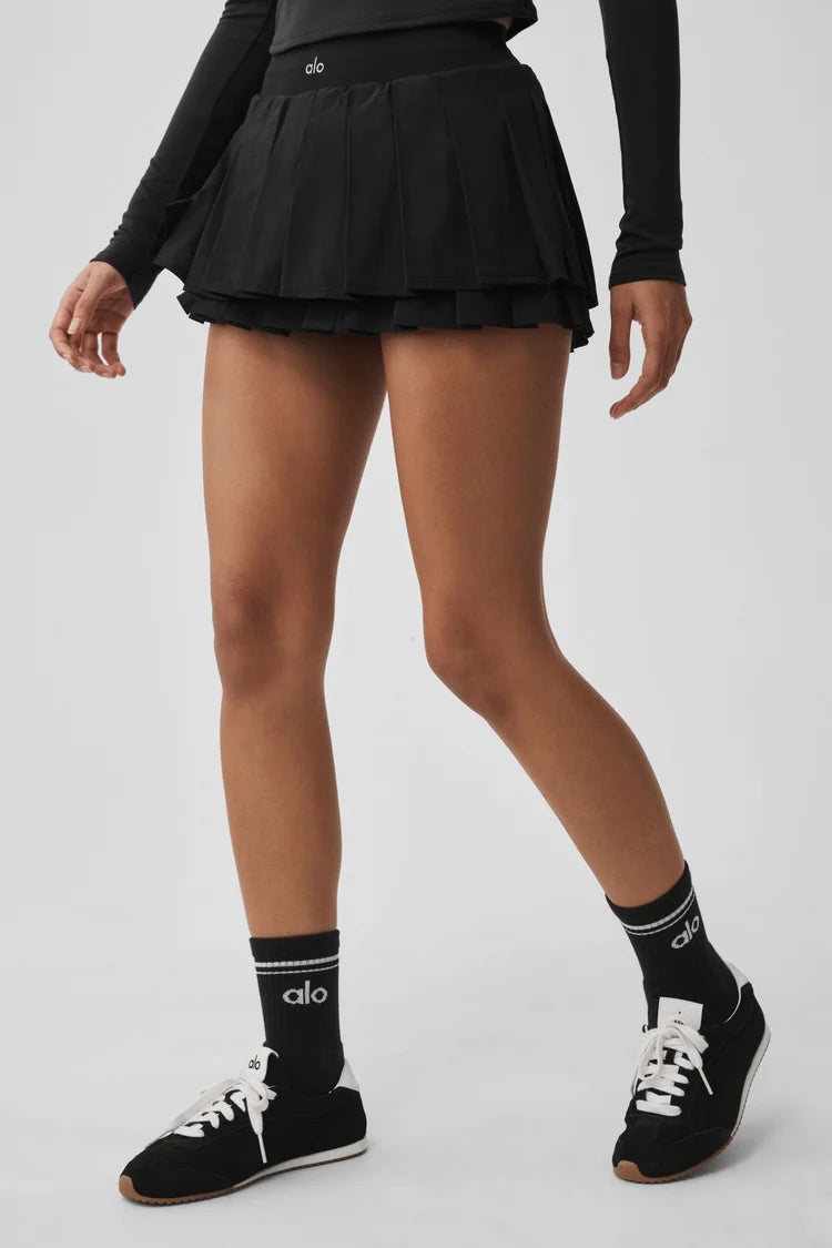 Athletic Wear: Double Or Nothing Tennis Skirt Black