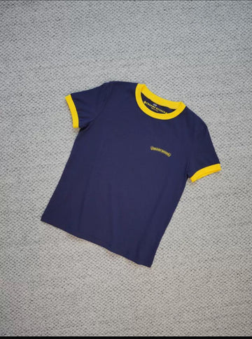 CH: NAVY BLUE/YELLOW T-SHIRT
