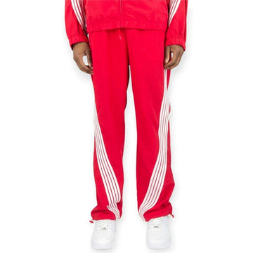 REBEL MINDS: Red Nylon Track Pants