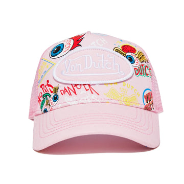 VON DUTCH: PINK JAX TRUCKER HAT