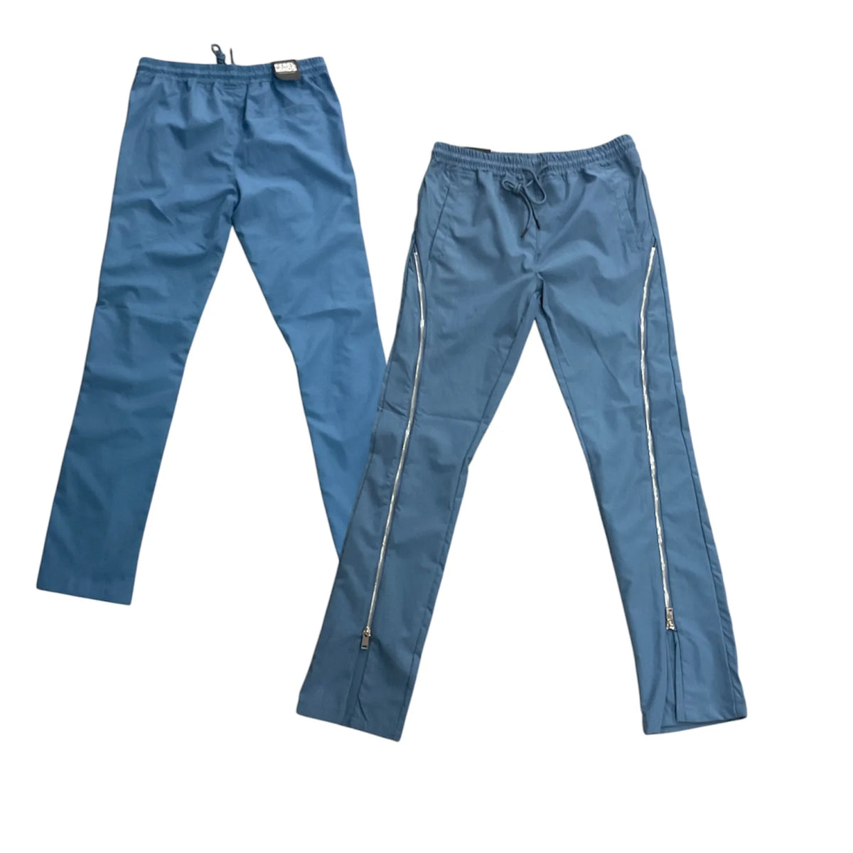 REBEL MINDS: Ash Blue Windbreaker Zipper Pants