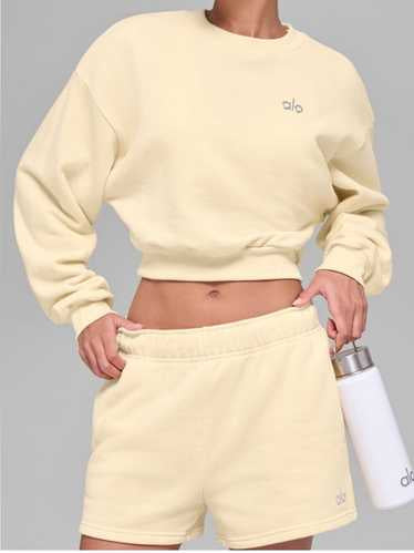Athletic Wear: Cropped Accolade Crewneck Yellow