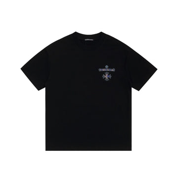 CH: BLACK RHINESTONE APPLIQUÉ HORSESHOE GRAPHIC TEE