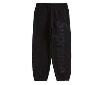 SPM: Satin Appliqué Sweatpants Black
