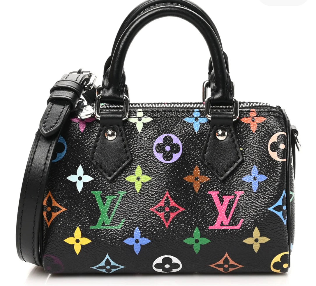 LVT: LVT X TM Monogram Multicolor Nano Speedy Black