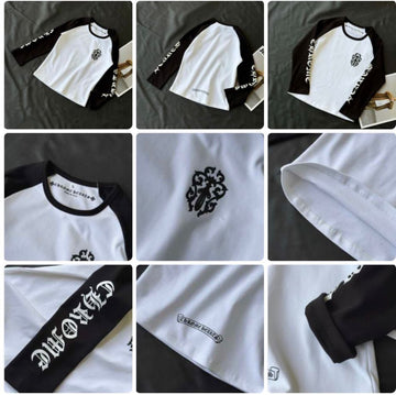 CH: Blk/White Cropped Tee