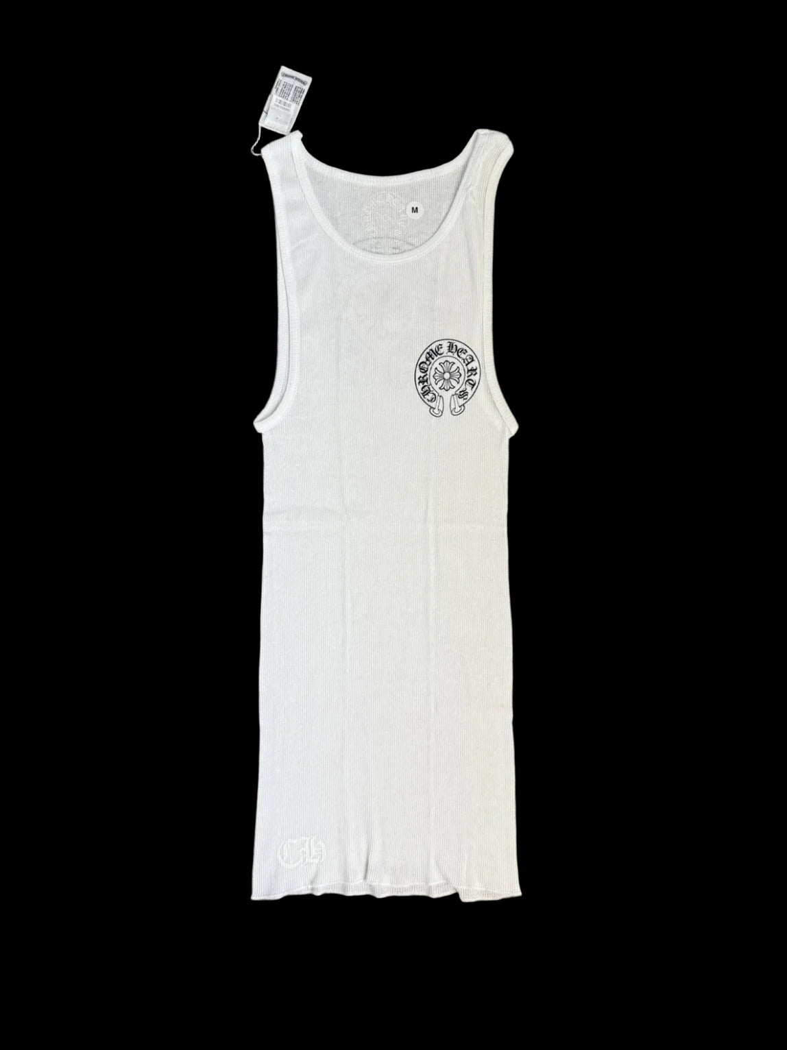 CH: White Horseshoe Ribbed Tank Dress