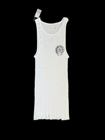 CH: White Horseshoe Ribbed Tank Dress