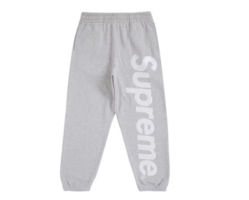SPM: Satin Appliqué Sweatpants Heather Grey