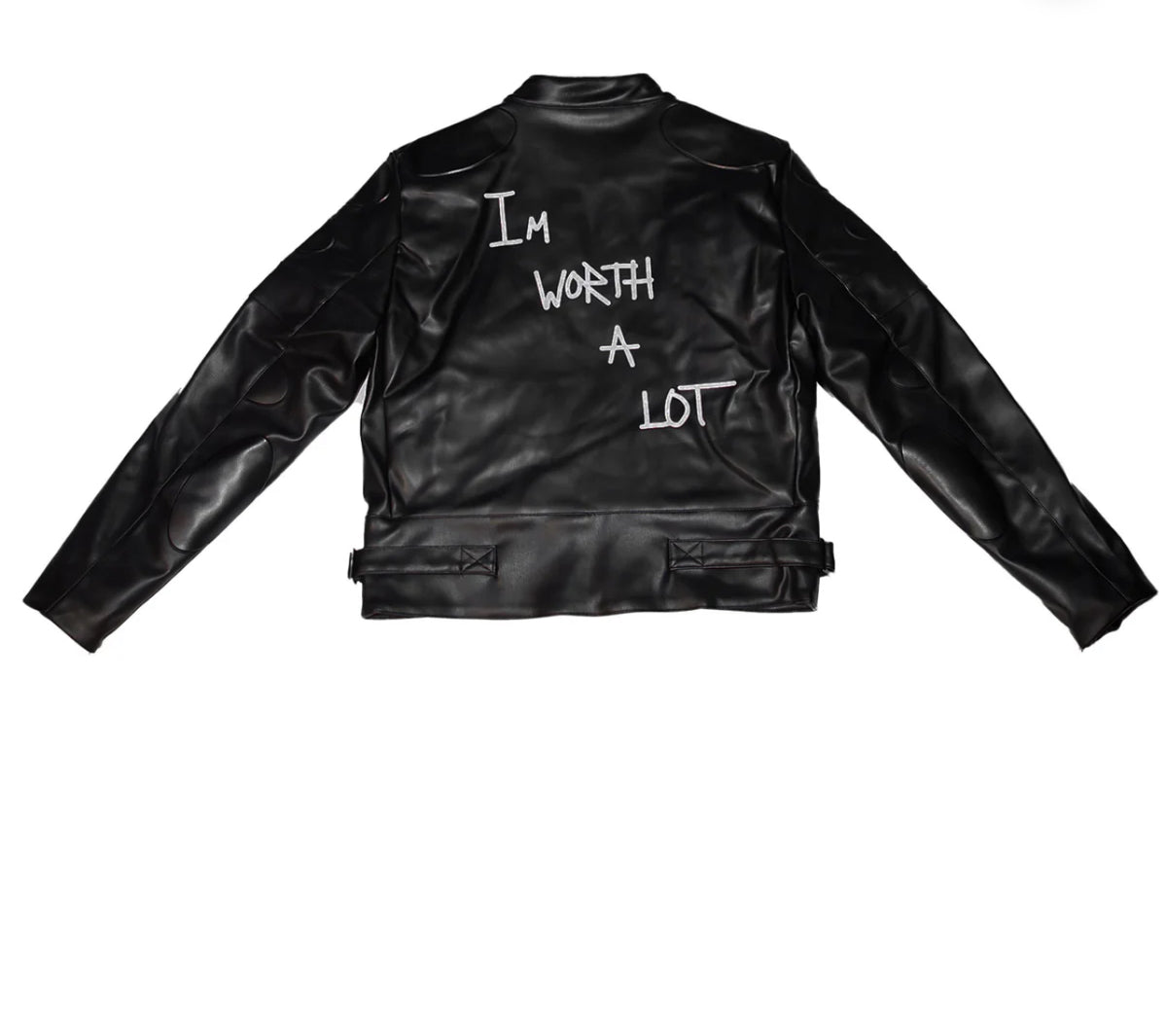 KNOTWTR  Black Vegan Leather Jacket