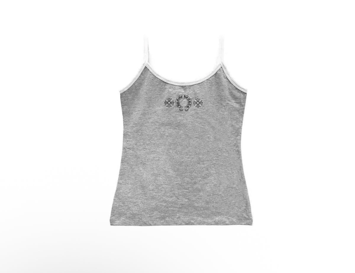 CH: Grey/White Horseshoe Logo Tank Top