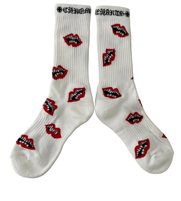 CH: Matty Boy White/Red Chomper Sock
