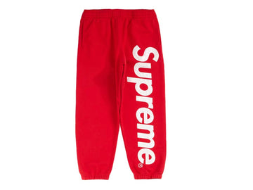 SPM: Satin Appliqué Sweatpants Red