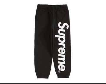 SPM: Satin Appliqué Sweatpants Black/White
