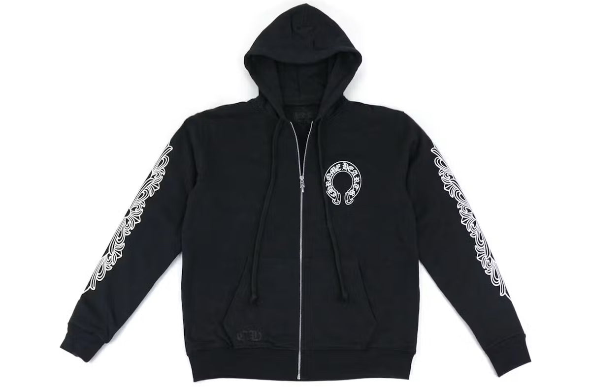 CH: Horseshoe Floral Black Hoodie