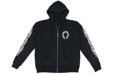 CH: Horseshoe Floral Black Hoodie