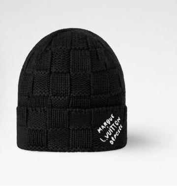 LVT: BLK DAMIER SNUG BEANIE