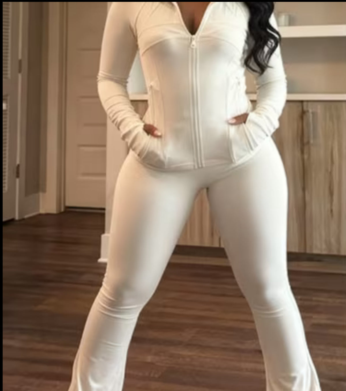 CREAM 2PC LEGGINGS SET