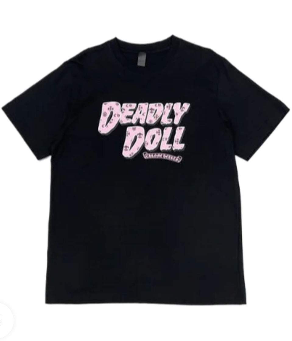 CH: Black Deadly Doll Cemetery Crosses T-Shirt