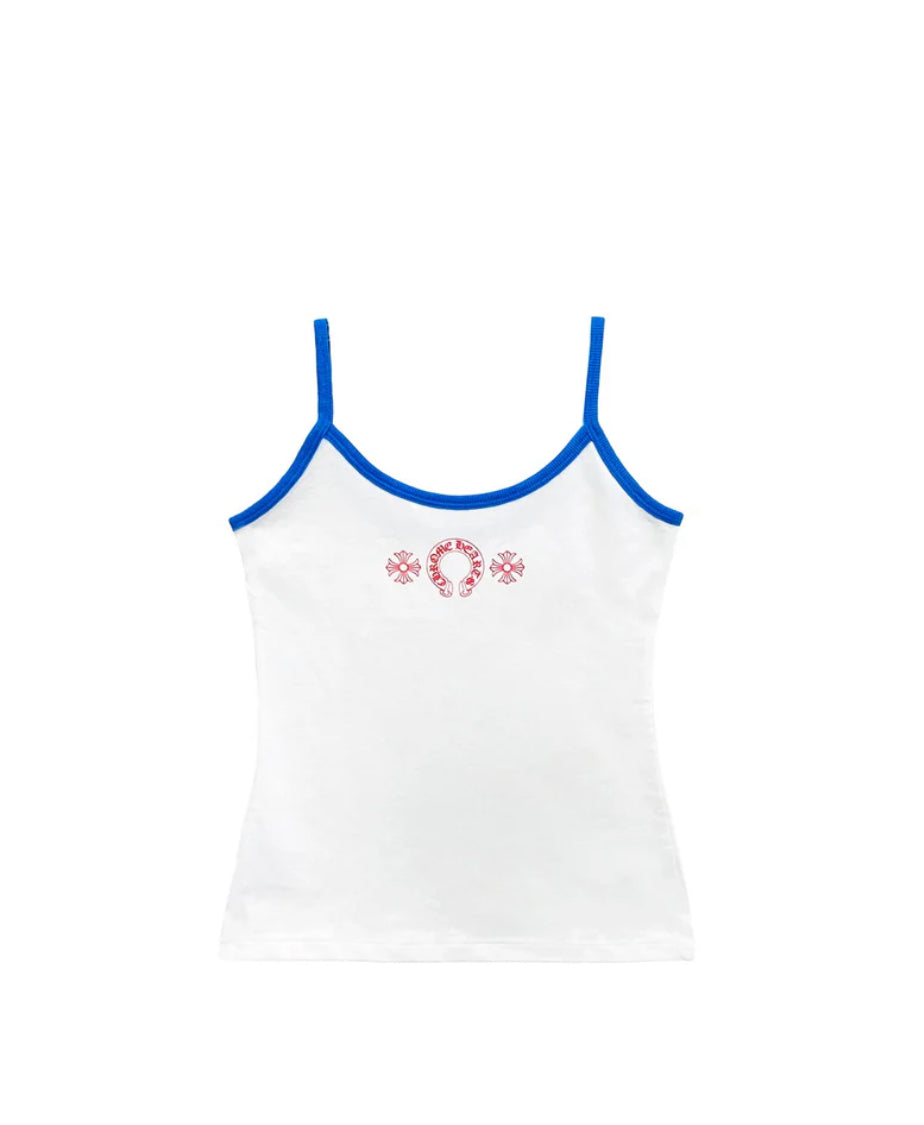 CH: White/Blue/Red Horseshoe Logo Tank Top